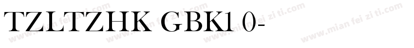 TZLTZHK GBK1 0字体转换